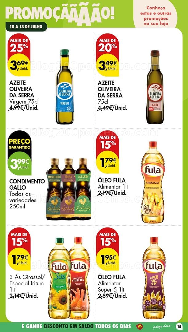 Antevisão Folheto PINGO DOCE Promoções Fim de Semana - 10 a 13 julho